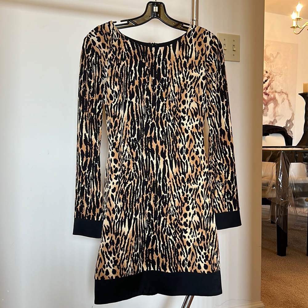 Cache Sequin Leopard Print Sheath Party Dress - image 8